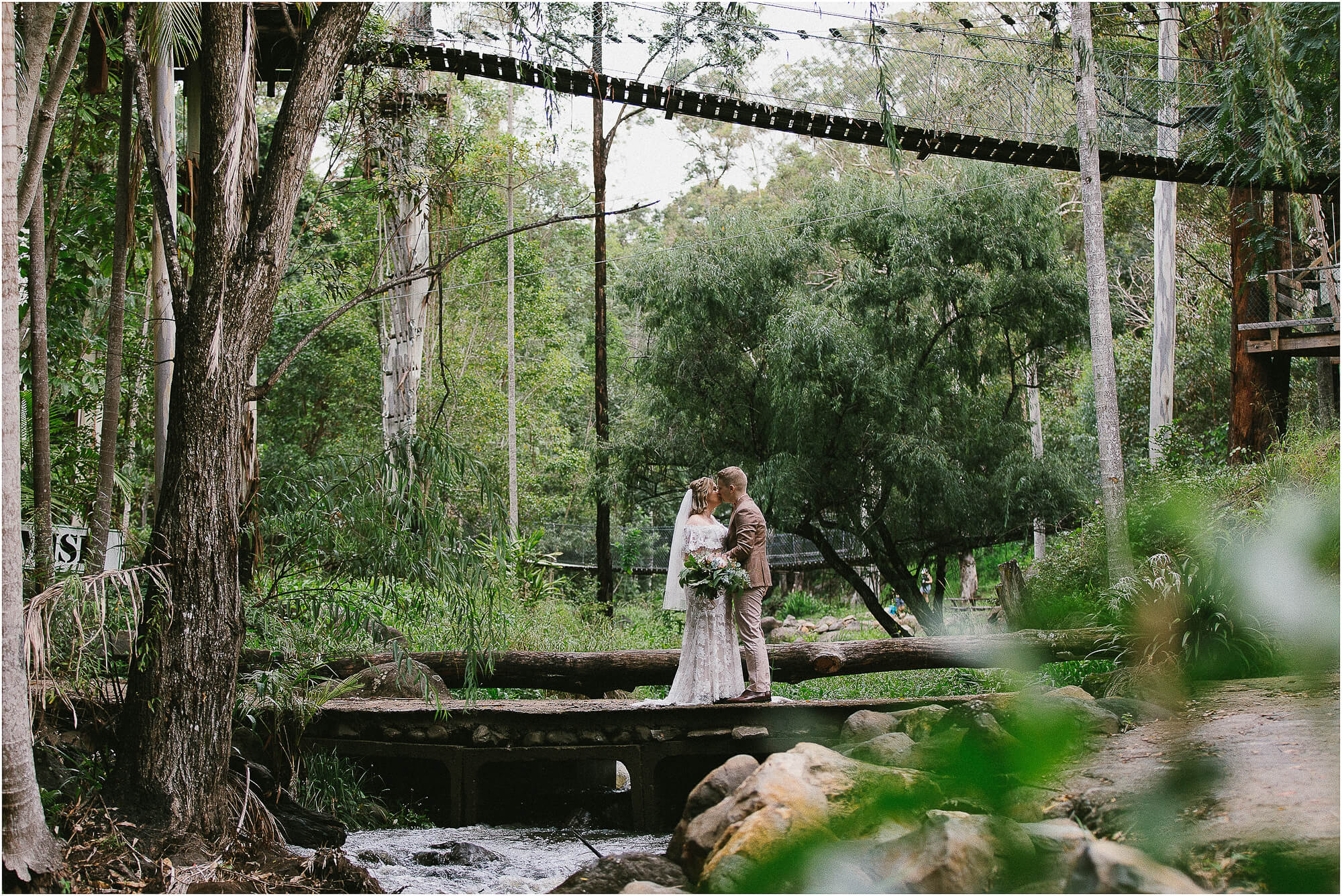 rainforest wedding at Cedar Creek Lodges 